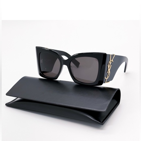Yves Saint Laurent YSL Sunglasses SL M119 BLAZE Black Authentic New with case - Picture 9 of 10